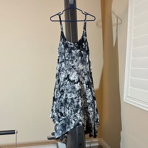 Torrid Black and White Tie-Dye Dress